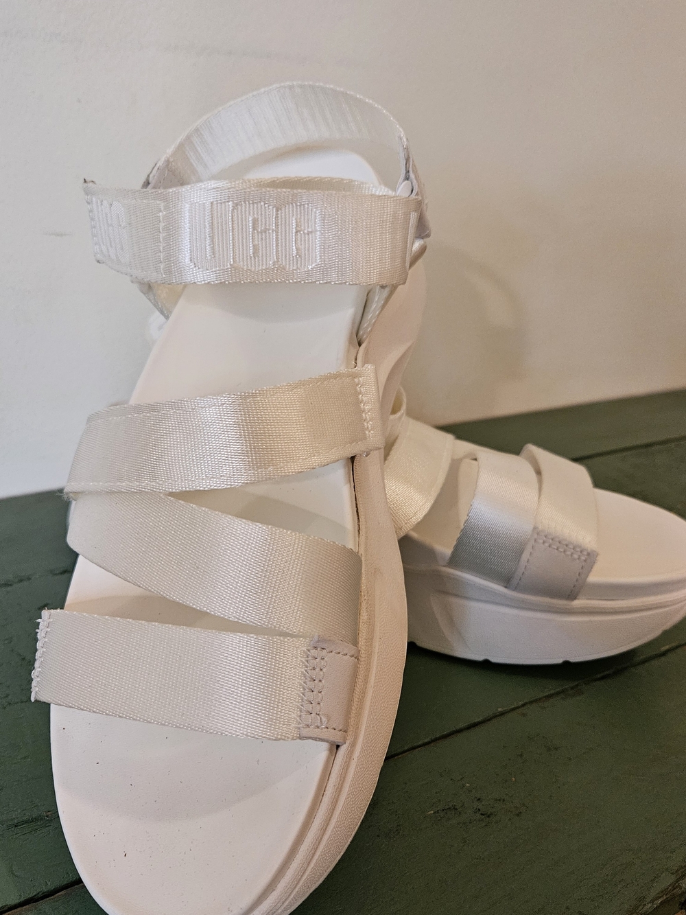 UGG Women's Cream Strappy Platform Sandals